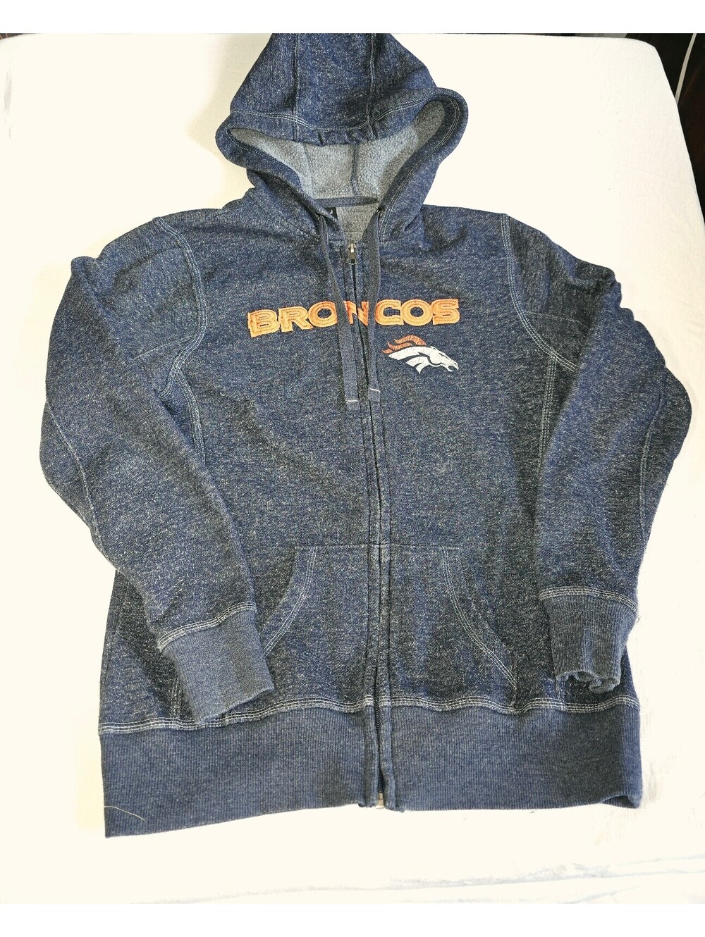 Ladies size medium Denver Broncos jacket with hood